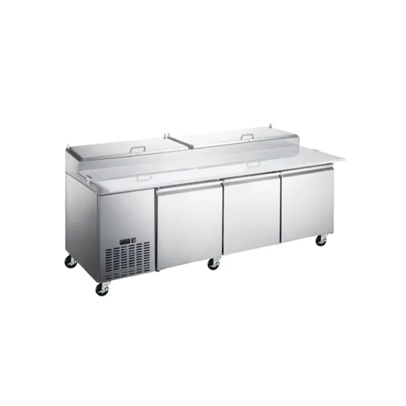 CANCO - TRIPLE DOOR 92" REFRIGERATED PIZZA PREP TABLE EA