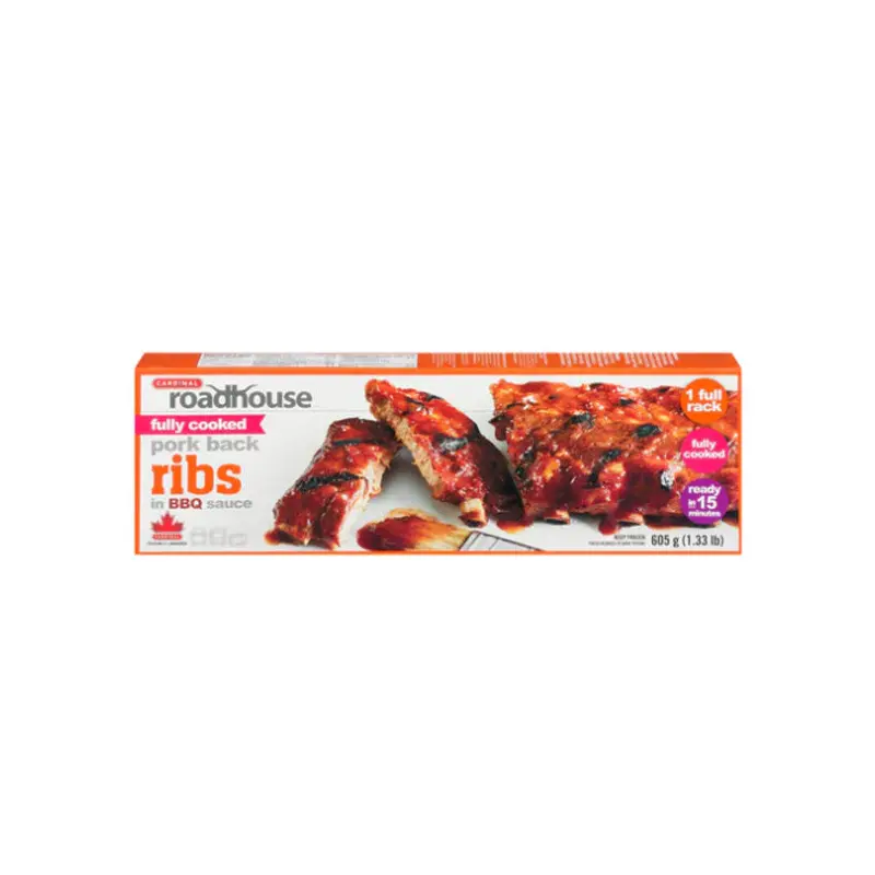 CARDINAL - ROADHOUSE BBQ PORK BACK  RIBS 8x605GR