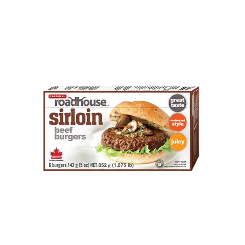 CARDINAL - ROADHOUSE SIRLOIN BEEF BURGERS 850GR