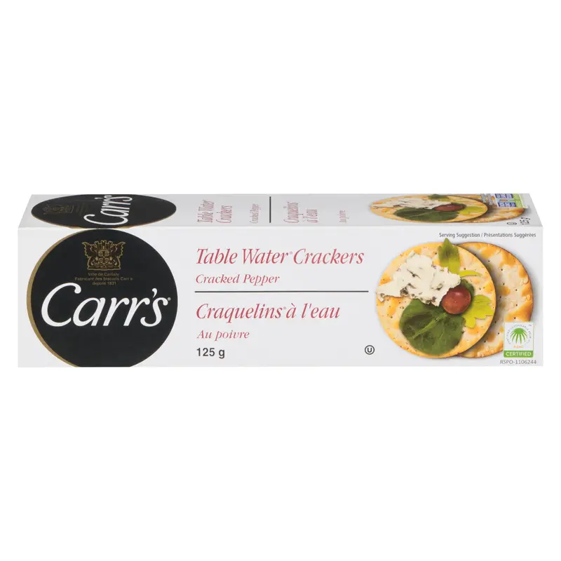CARRS - TWB CRACKED PEPPER CRACKERS 125GR
