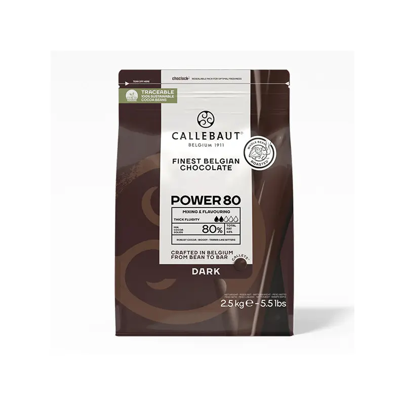 CALLEBAUT - DARK CHOCOLATE POWER 80 2.5KG