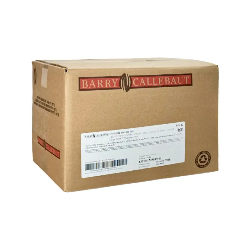 CALLEBAUT - MILKDROP 1000 MILK CHOCOLATE CHIPS 22.68KG