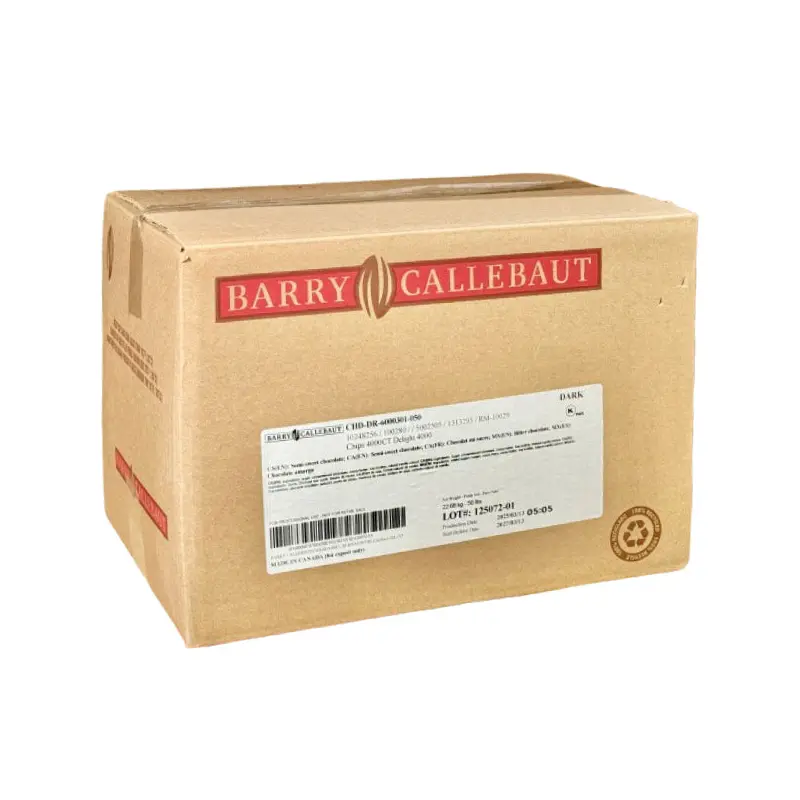 CALLEBAUT - SEMI SWEET CHOCOLATE CHIPS 4000CT 22.65KG