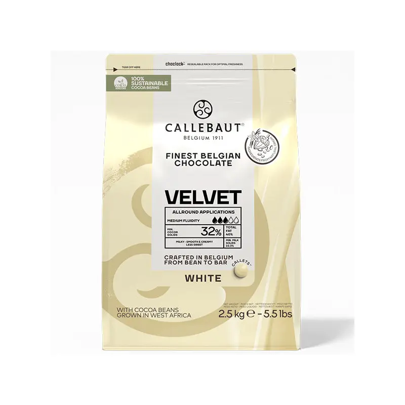 CALLEBAUT - WHITE CHOCOLATE VELVET 2.5KG