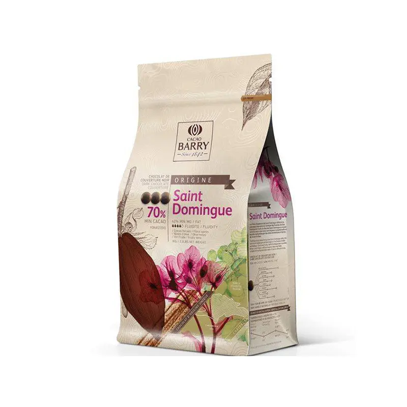 CACAO BARRY - SAINT DOMINIGUE 70% PISTOLES 6x1 KG