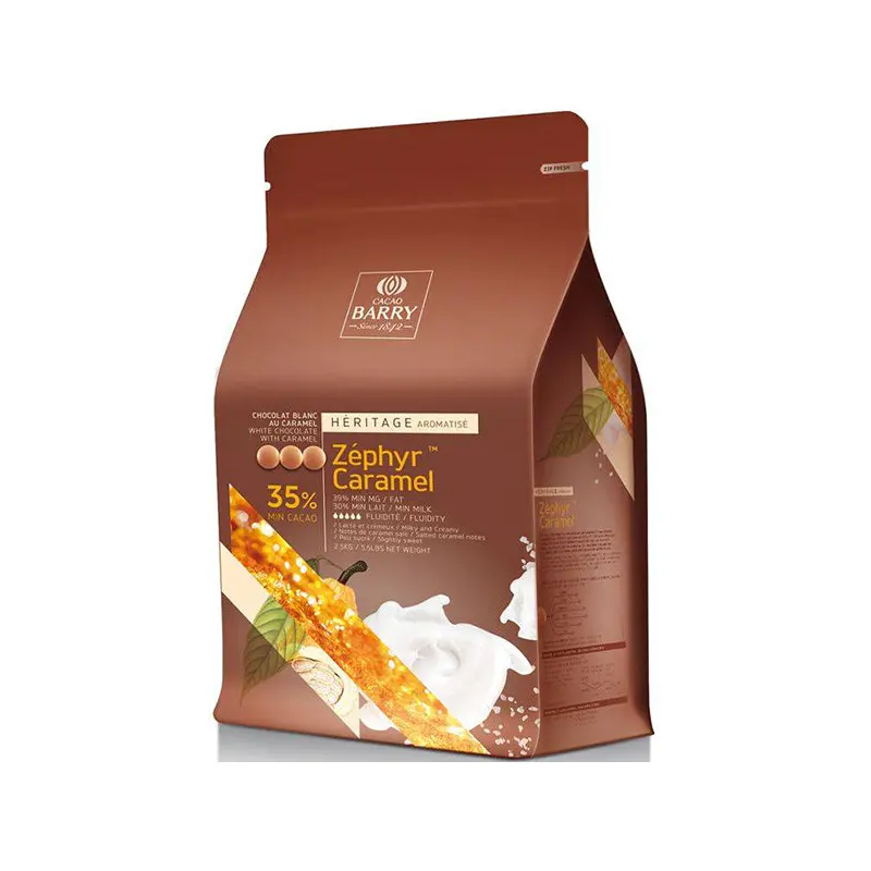 CACOA BARRY - ZEPHYR CARAMEL WHITE CHOCOLATE PISTOLES 4x2.5 KG