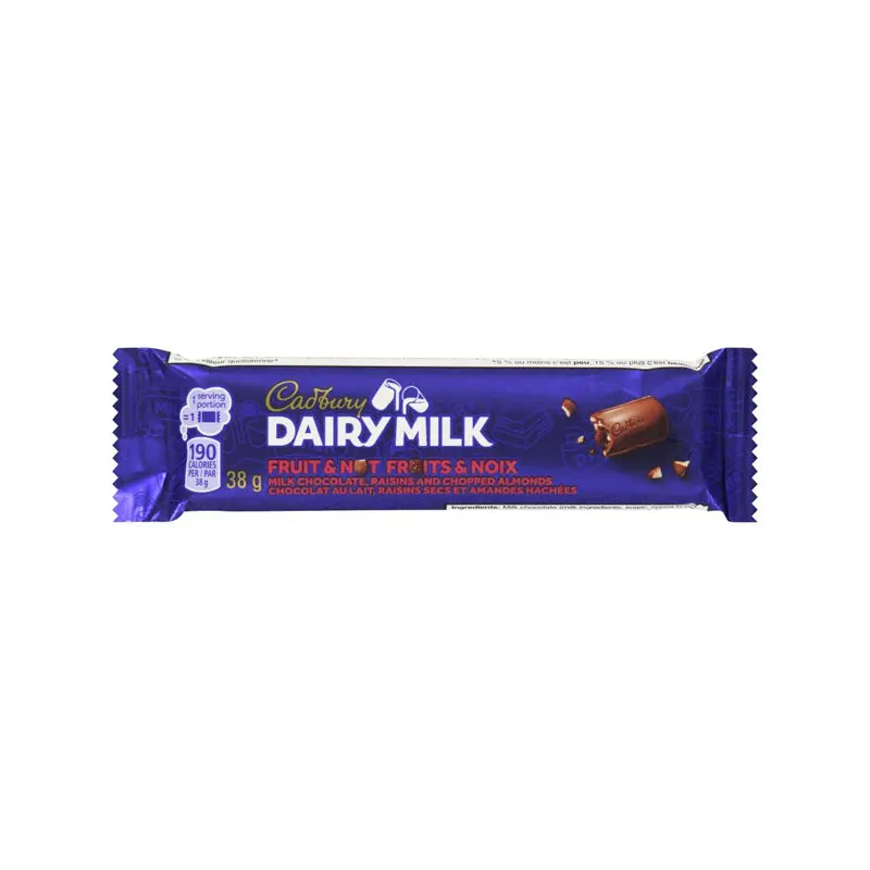 CADBURY - DAIRY MILK FRUIT & NUT 12x24x38 GR