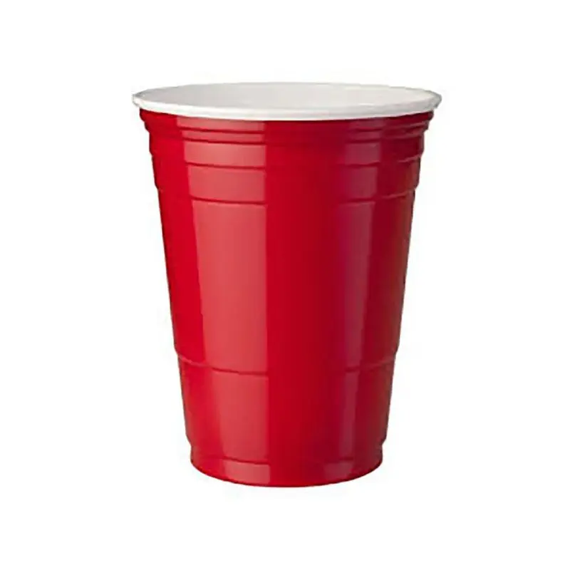 CAFE EXPRESS -  16OZ PLASTIC BEER CUPS RED/WHITE 48x10 EA
